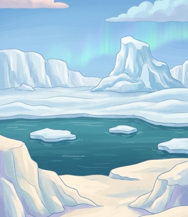 Illustrated arctic world